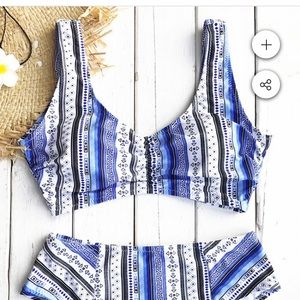 Sea print bikini - Never Worn!